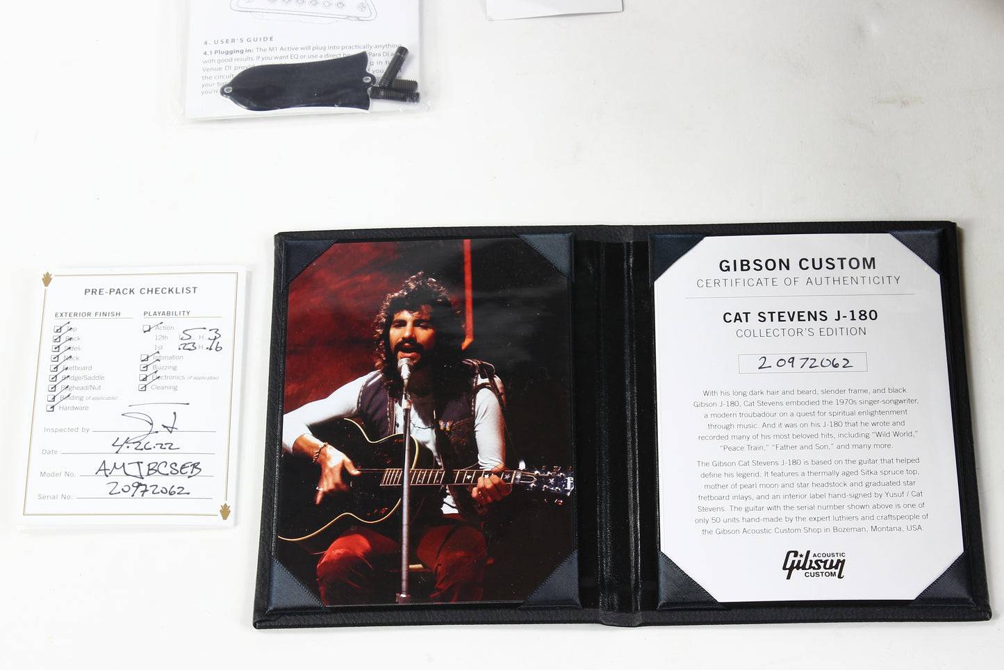 Gibson Custom Shop CAT STEVENS J-180 Collectors Edition Signature Model Acoustic Guitar Everly Brothers