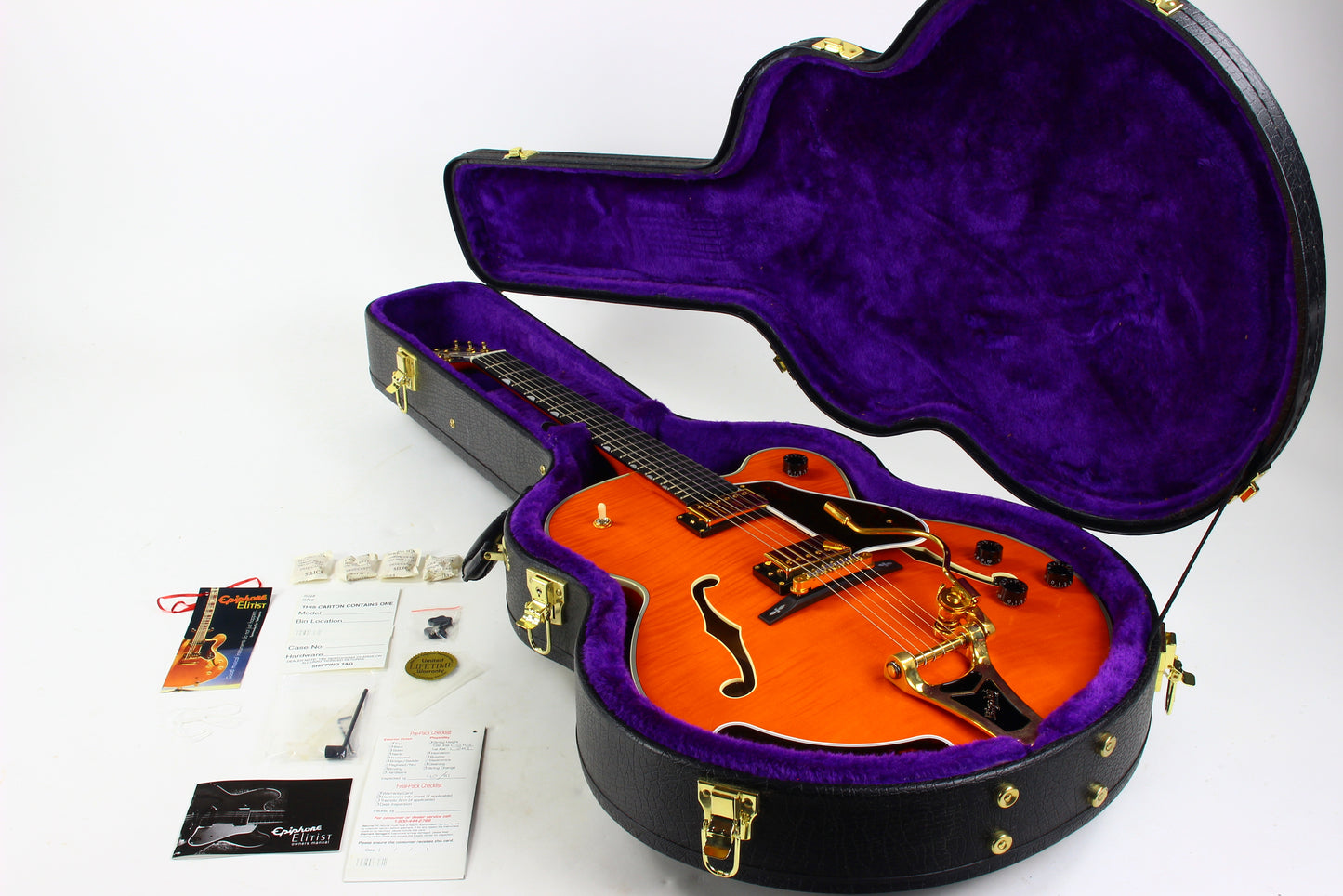 2008 Epiphone Japan Elitist Country Deluxe Sunrise Orange MIJ Made in Japan