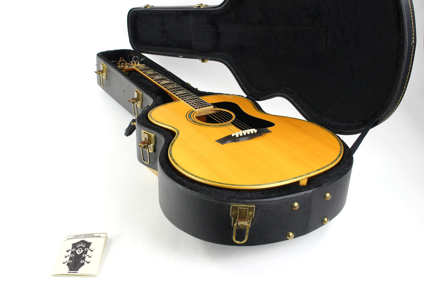 1992 Guild JF-100 NT CRV Carved Heel, Abalone, Jumbo Folk Body w Original Case & Tag!