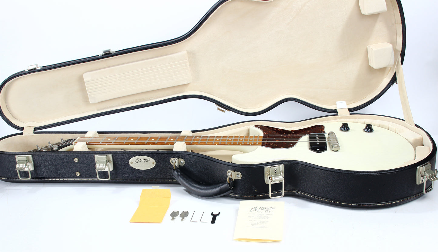 2011 Collings 290 DC S Vintage White w/ Tortoise Pickguard - 1 P90, Junior-Type, Ameritage Case