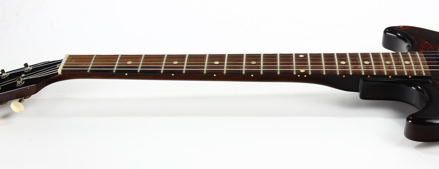 CLEAN! 1963 Epiphone Olympic Double Melody Maker D Doublecut 2-Pickup Gibson - Sunburst, Original Case, Vintage SB722D