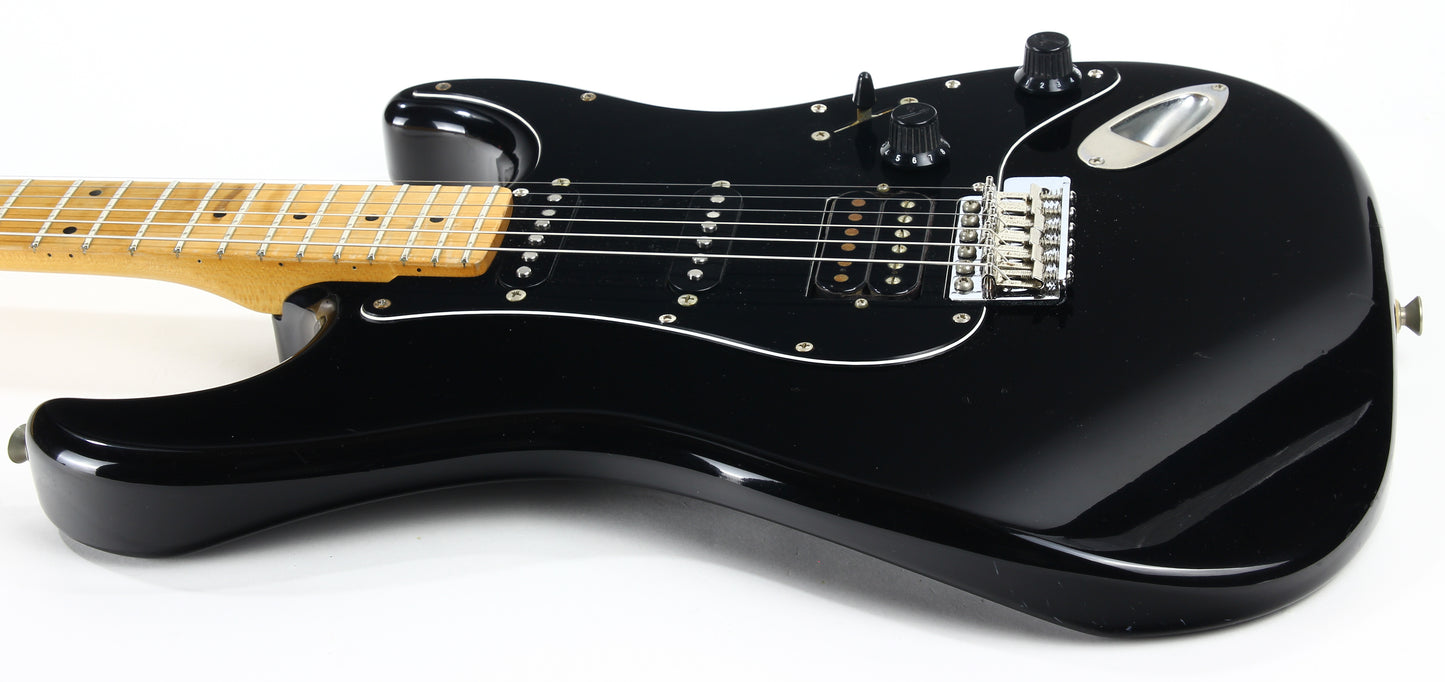 1989 Fender Japan Medium Scale Stratocaster STM-60 HSS Super Strat - Black, MIJ, Sculpted Heel ala ultra pro