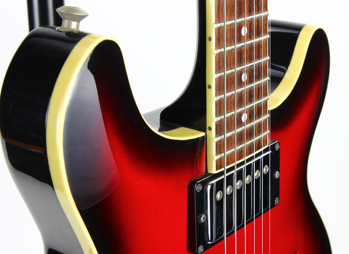 CLEAN! 2000 Hamer USA Newport Pro Black Cherry Burst - Solid Carved Spruce Top, Hollowbody Guitar!
