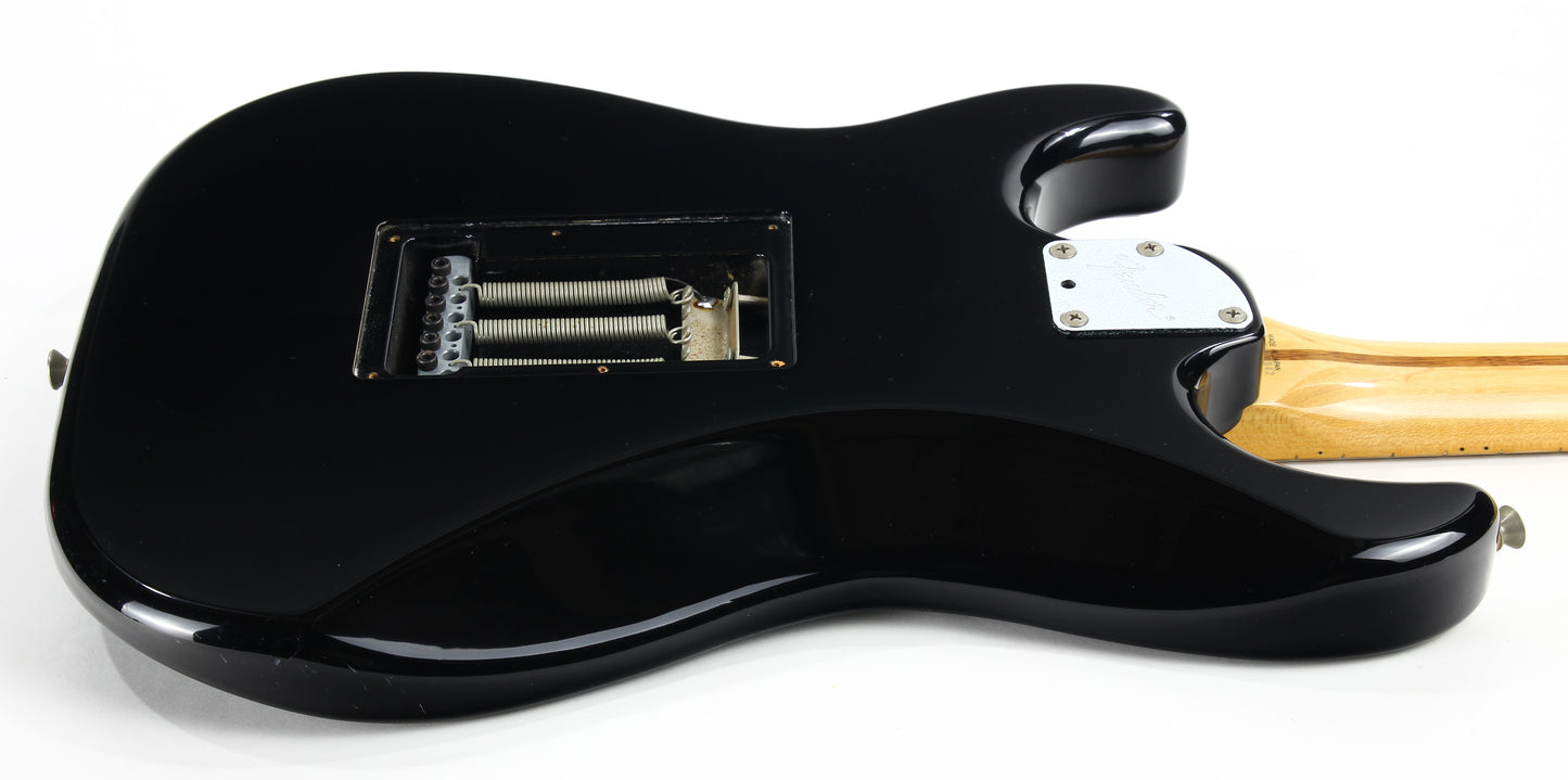 1989 Fender Japan Medium Scale Stratocaster STM-60 HSS Super Strat - Black, MIJ, Sculpted Heel ala ultra pro