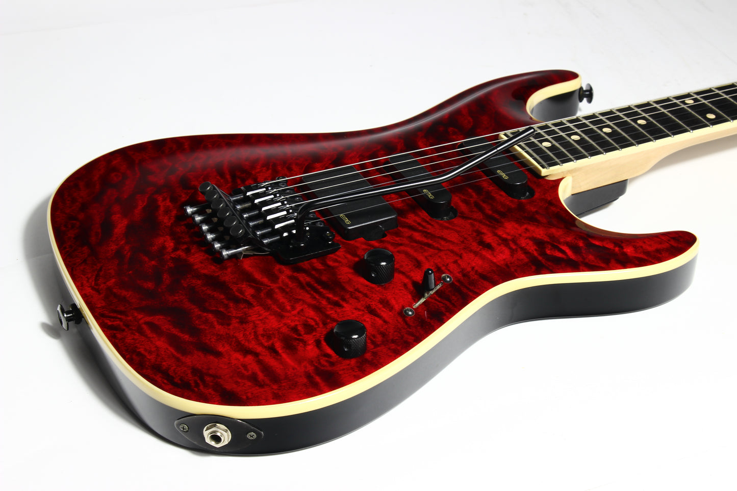 2015 Suhr USA J-Select Limited Edition Standard Carve Top FLOYD ROSE - EMG's, Chili Pepper Red Quilt Top, Mark Knopfler super strat
