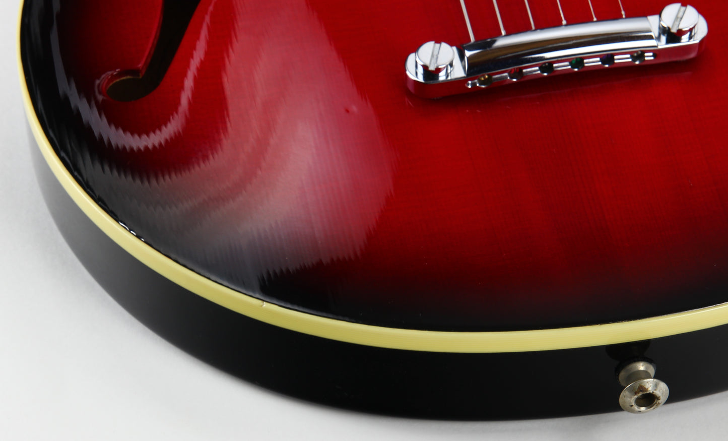 CLEAN! 2000 Hamer USA Newport Pro Black Cherry Burst - Solid Carved Spruce Top, Hollowbody Guitar!