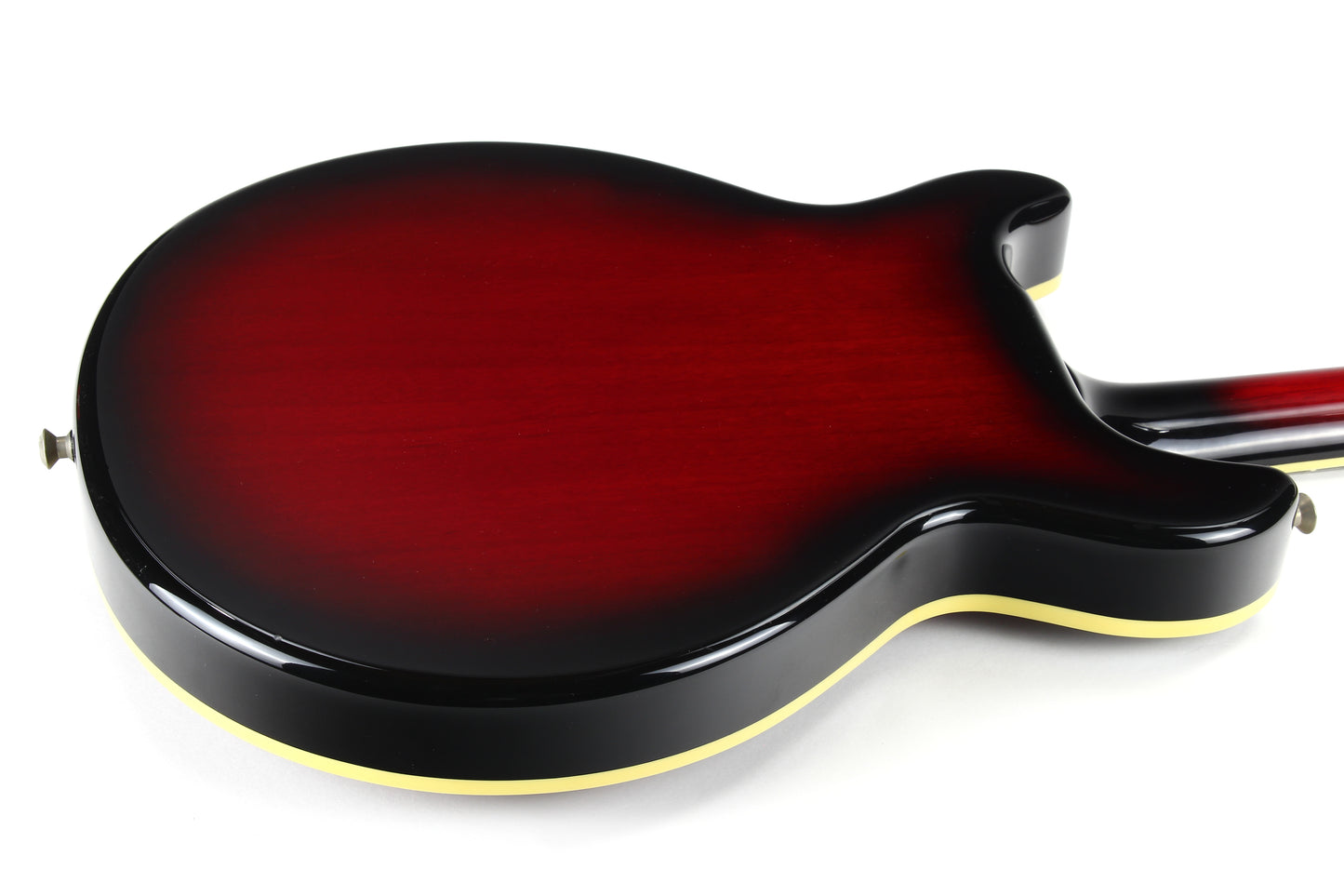 CLEAN! 2000 Hamer USA Newport Pro Black Cherry Burst - Solid Carved Spruce Top, Hollowbody Guitar!