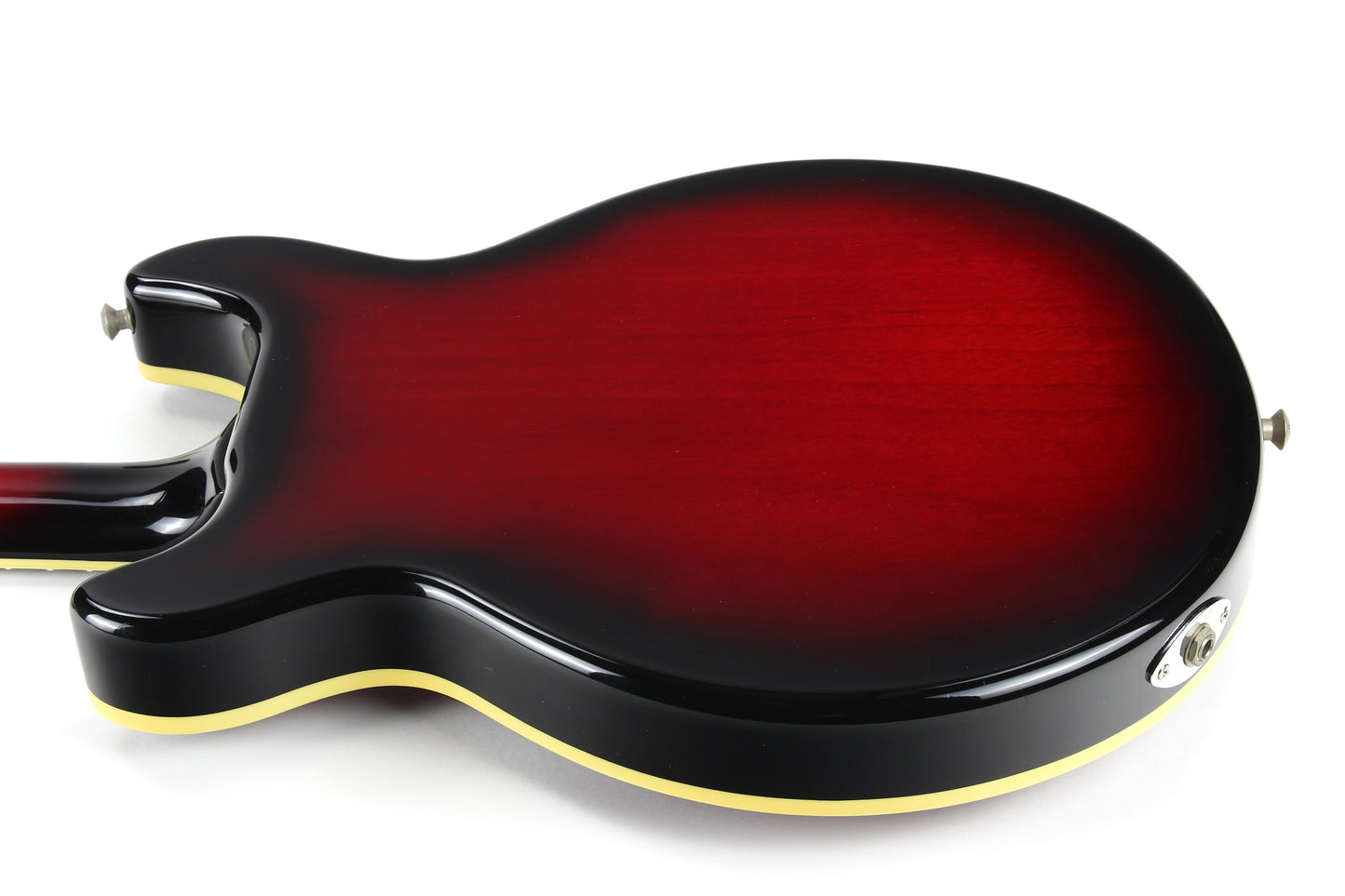 CLEAN! 2000 Hamer USA Newport Pro Black Cherry Burst - Solid Carved Spruce Top, Hollowbody Guitar!
