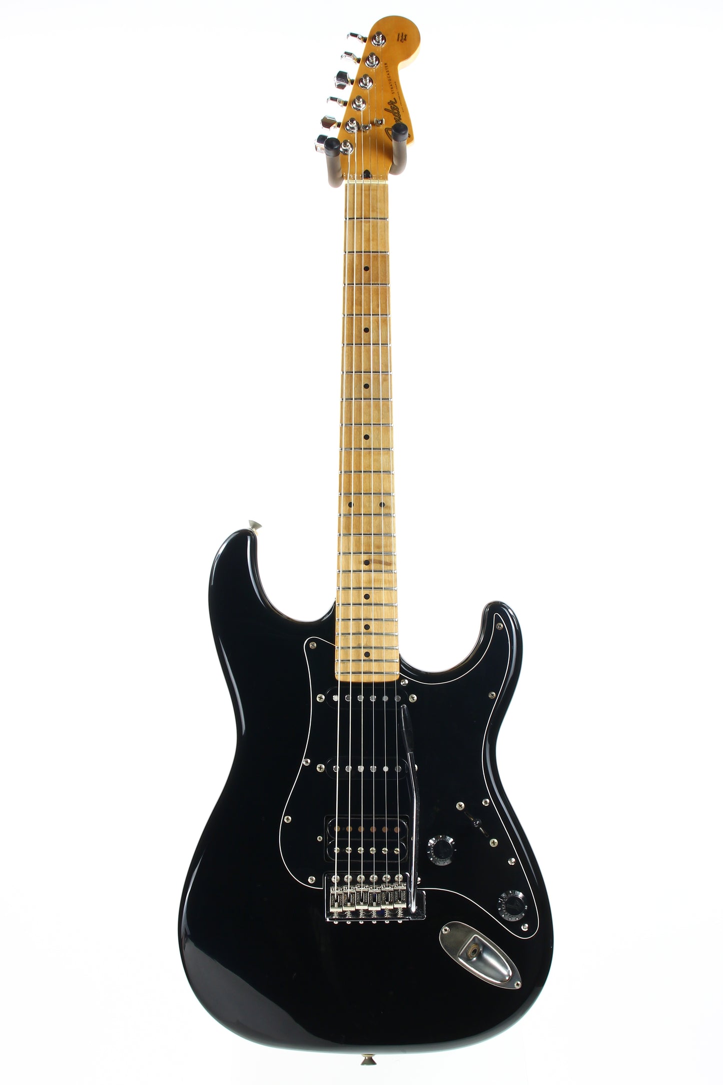 1989 Fender Japan Medium Scale Stratocaster STM-60 HSS Super Strat - Black, MIJ, Sculpted Heel ala ultra pro