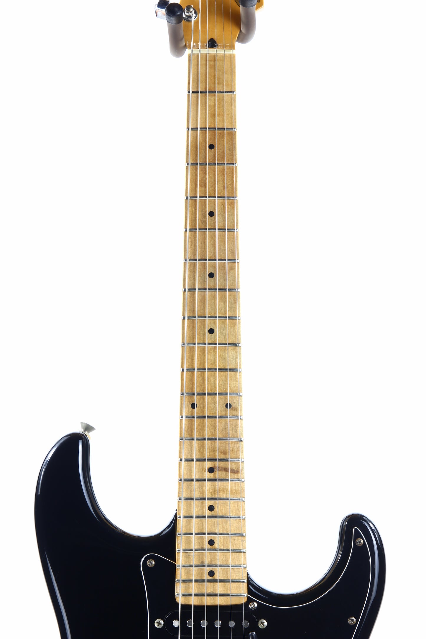 1989 Fender Japan Medium Scale Stratocaster STM-60 HSS Super Strat - Black, MIJ, Sculpted Heel ala ultra pro
