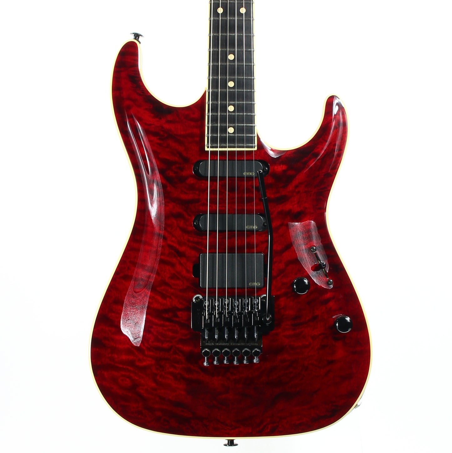 2015 Suhr USA J-Select Limited Edition Standard Carve Top FLOYD ROSE - EMG's, Chili Pepper Red Quilt Top, Mark Knopfler super strat