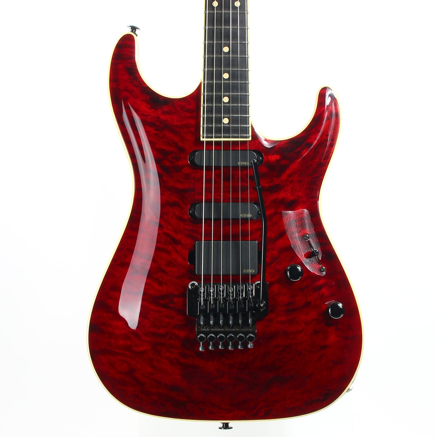 2015 Suhr USA J-Select Limited Edition Standard Carve Top FLOYD ROSE - EMG's, Chili Pepper Red Quilt Top, Mark Knopfler super strat