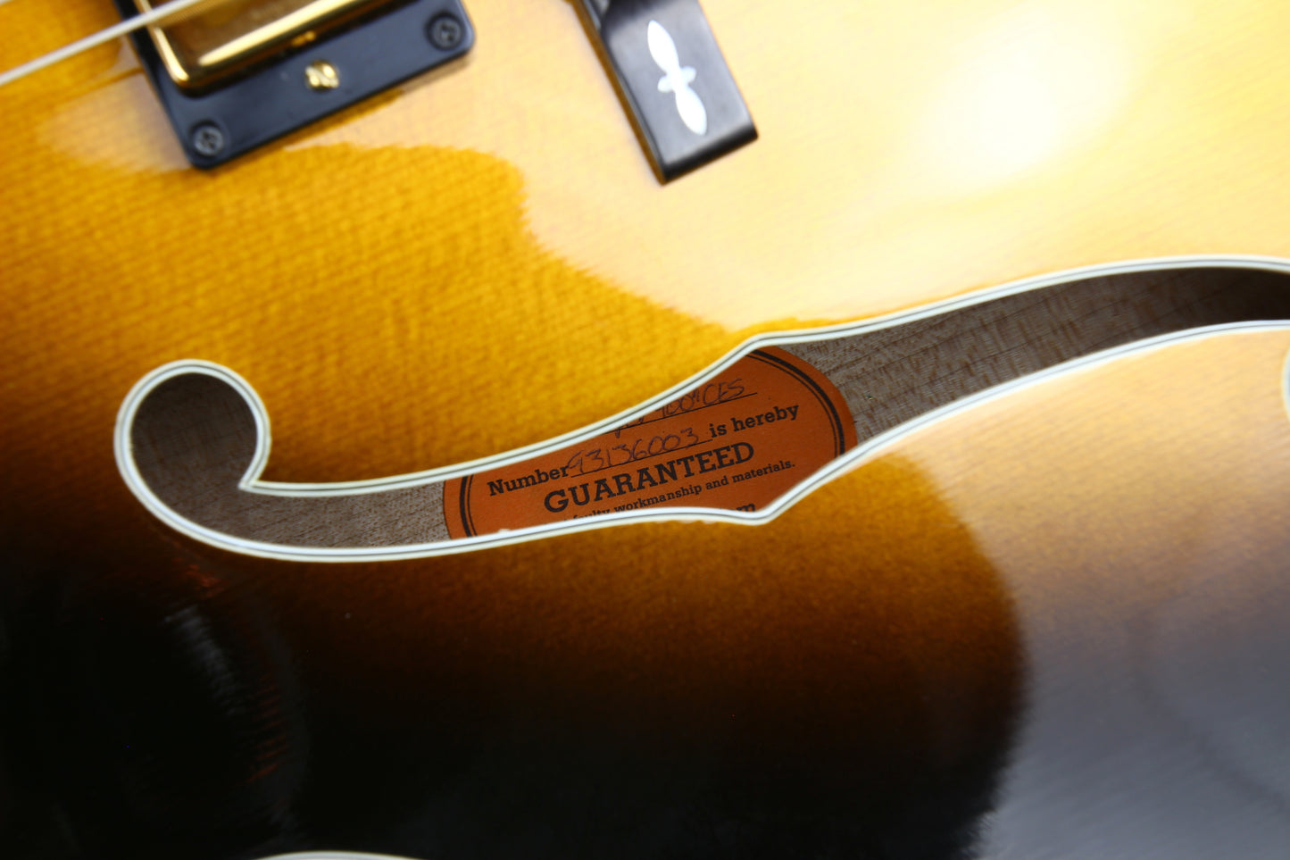 1996 Gibson Custom Shop Super 400 CES Tobacco Sunburst Archtop Electric Guitar!