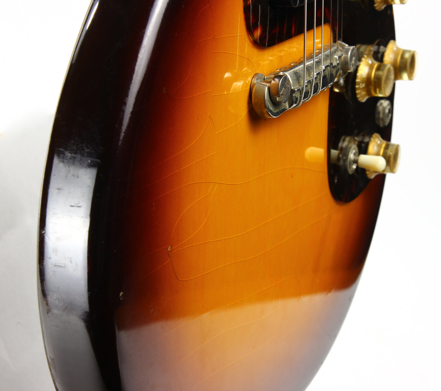 CLEAN! 1963 Epiphone Olympic Double Melody Maker D Doublecut 2-Pickup Gibson - Sunburst, Original Case, Vintage SB722D