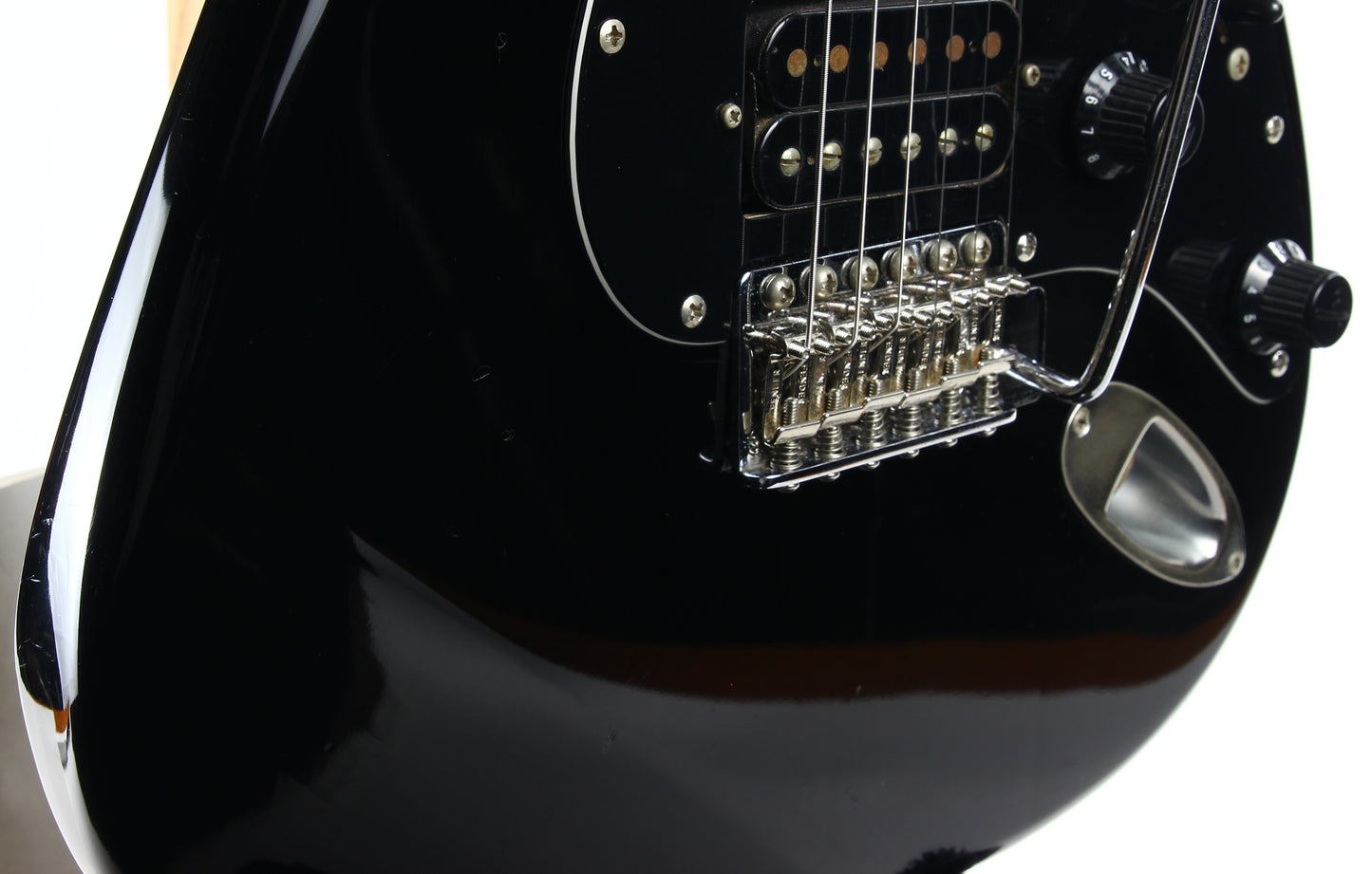 1989 Fender Japan Medium Scale Stratocaster STM-60 HSS Super Strat - Black, MIJ, Sculpted Heel ala ultra pro