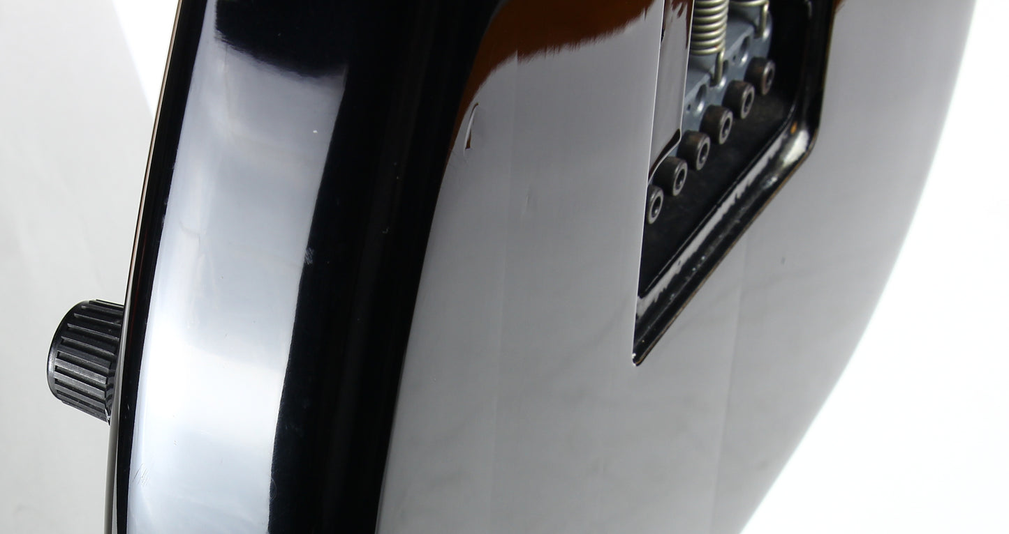 1989 Fender Japan Medium Scale Stratocaster STM-60 HSS Super Strat - Black, MIJ, Sculpted Heel ala ultra pro