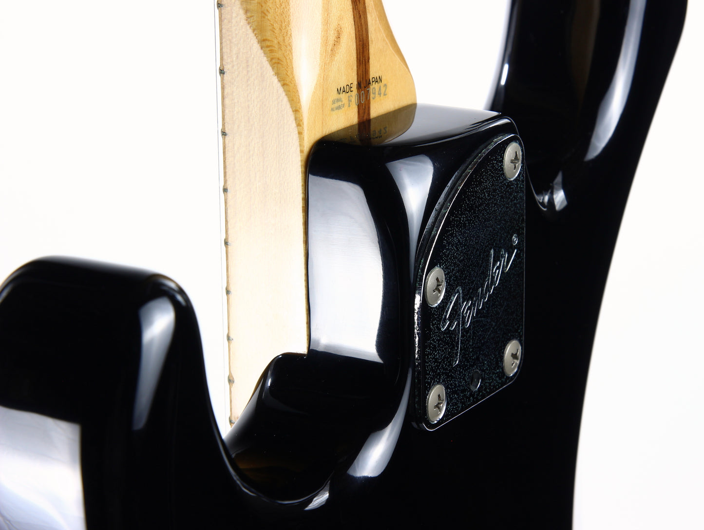 1989 Fender Japan Medium Scale Stratocaster STM-60 HSS Super Strat - Black, MIJ, Sculpted Heel ala ultra pro