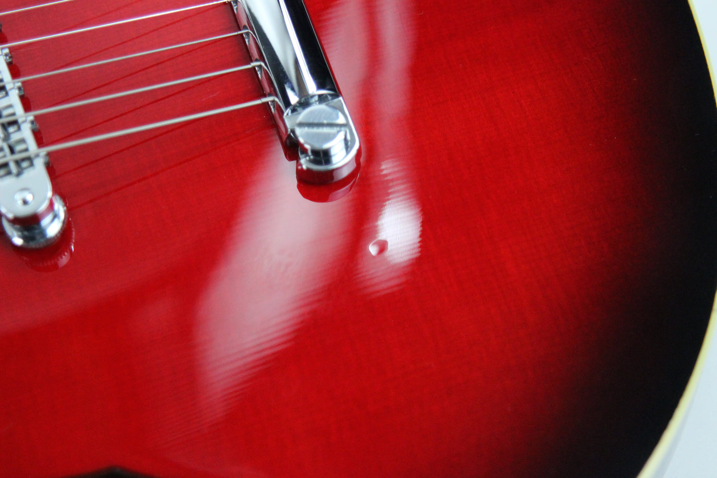 CLEAN! 2000 Hamer USA Newport Pro Black Cherry Burst - Solid Carved Spruce Top, Hollowbody Guitar!