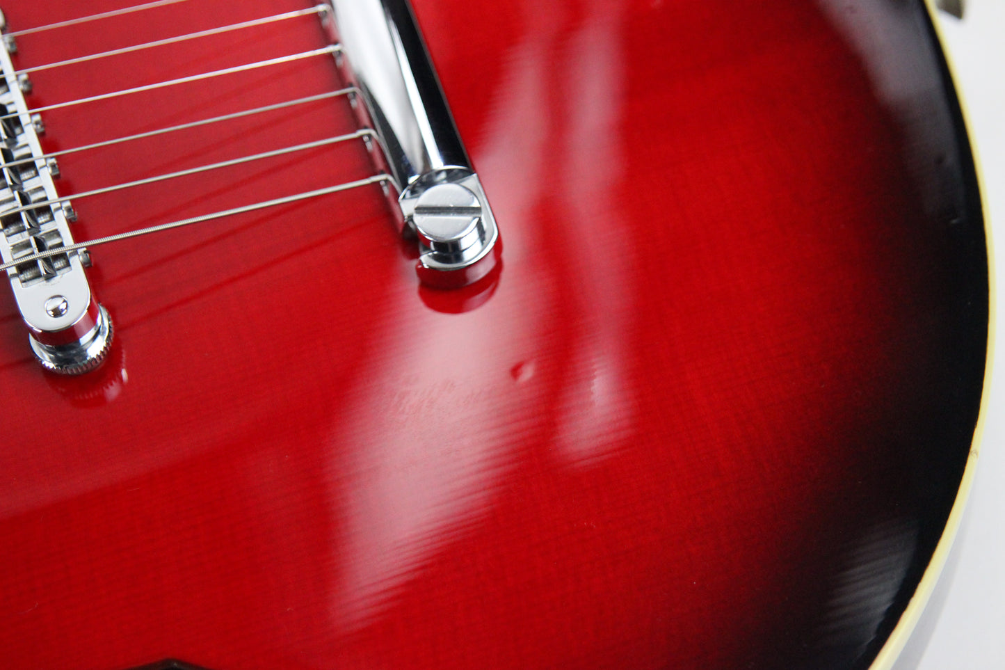 CLEAN! 2000 Hamer USA Newport Pro Black Cherry Burst - Solid Carved Spruce Top, Hollowbody Guitar!