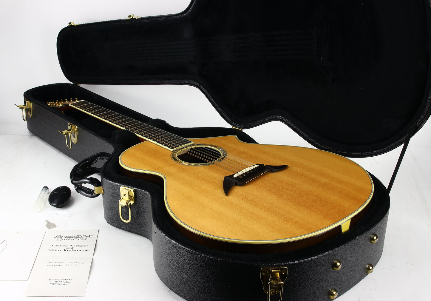 1997 Breedlove USA Custom MJ22/E Striped Macassar Ebony Acoustic 12-String Guitar - Steve Henderson, Masterclass, Exotic!