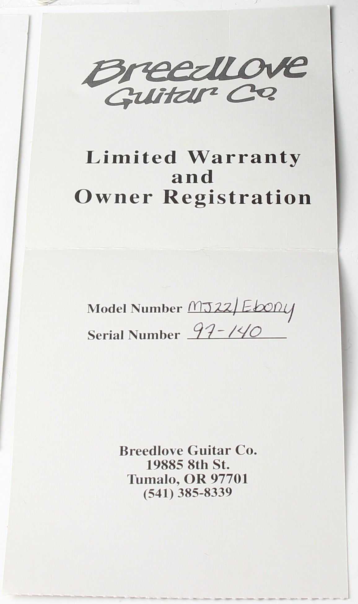 1997 Breedlove USA Custom MJ22/E Striped Macassar Ebony Acoustic 12-String Guitar - Steve Henderson, Masterclass, Exotic!