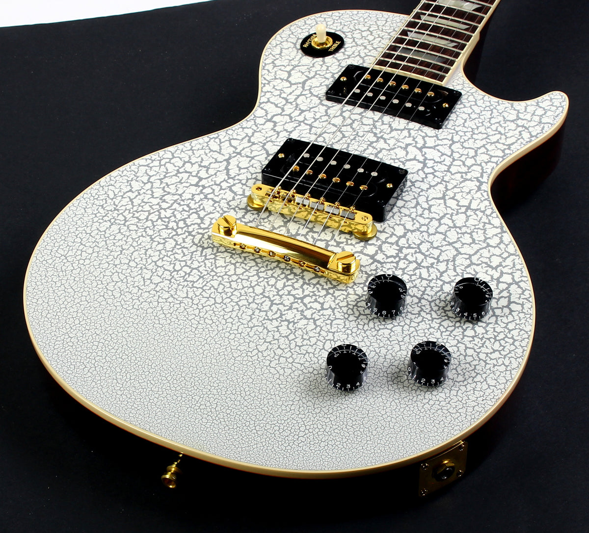 2025 Gibson Custom Shop Mod Shop 1958 Les Paul Standard Reissue WHITE CRACKLE Finish With Matching Headstock Gold Hardware ONE OF A KIND!