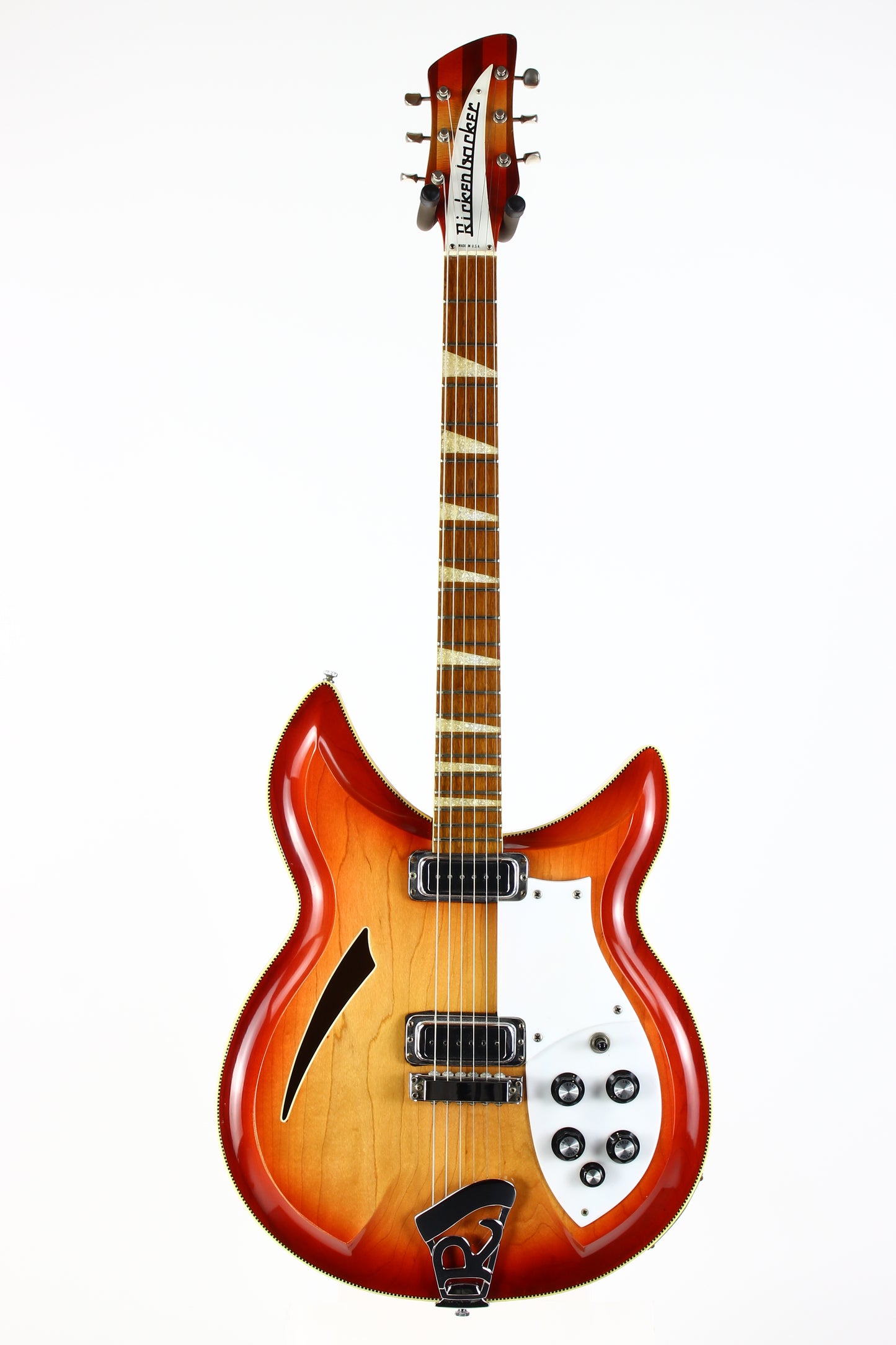 1969 Rickenbacker 381 Fireglo Sunburst German Carve VINTAGE GUITAR Checkerboard Binding!