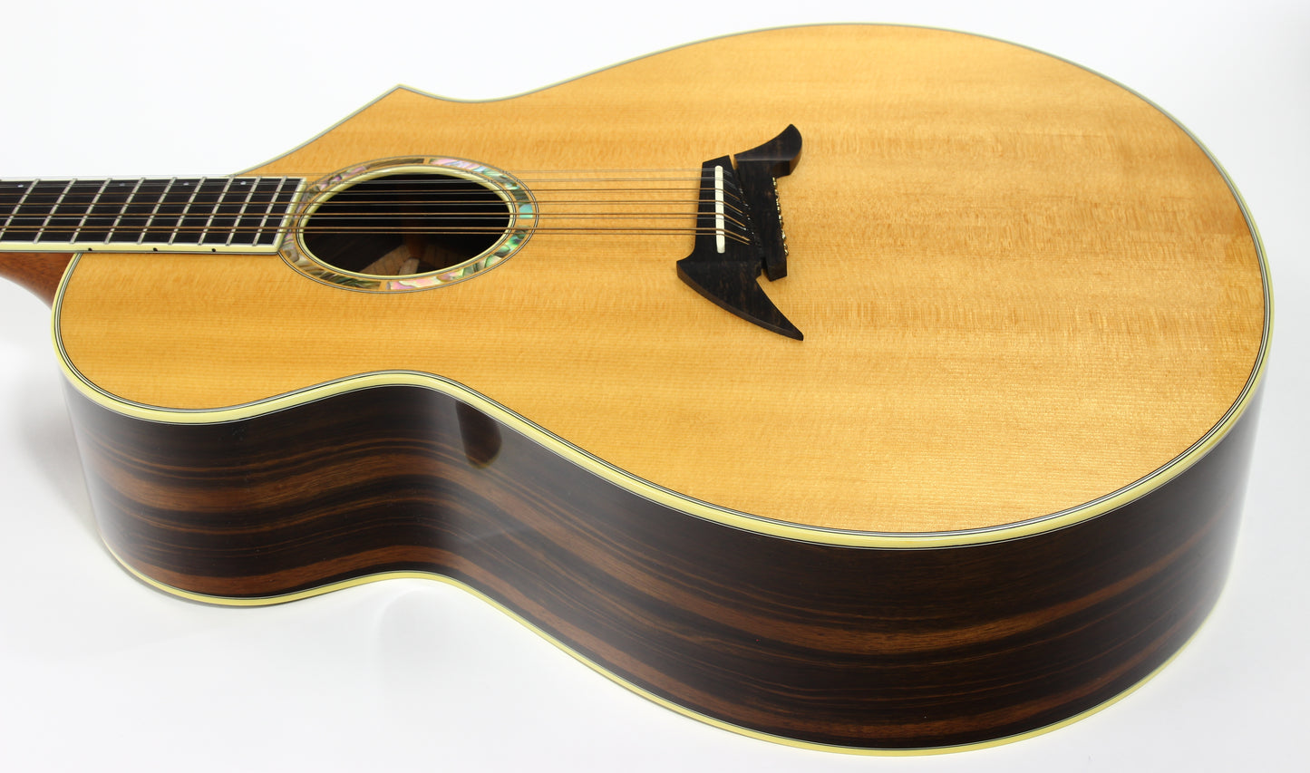 1997 Breedlove USA Custom MJ22/E Striped Macassar Ebony Acoustic 12-String Guitar - Steve Henderson, Masterclass, Exotic!