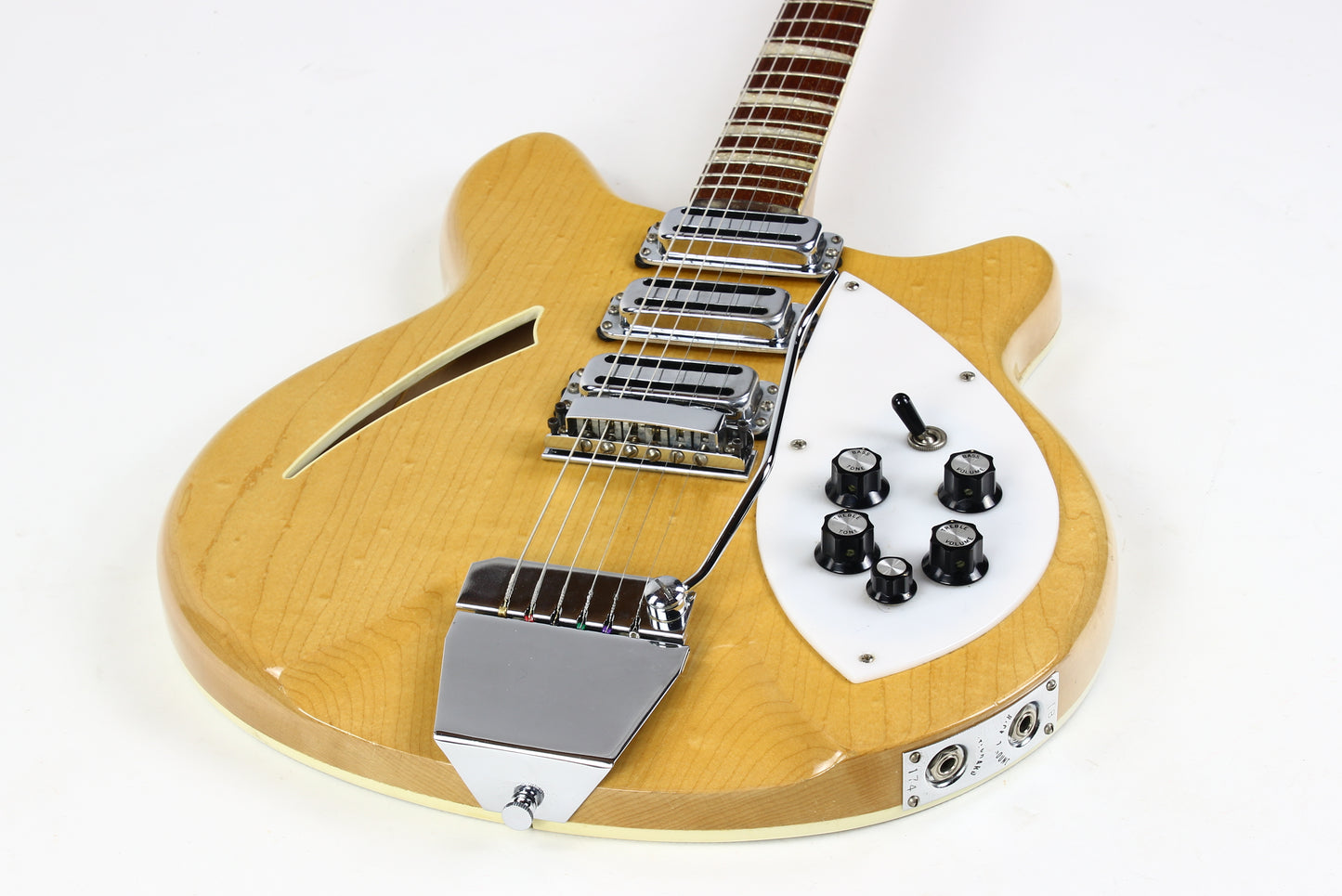 1969 Rickenbacker 375 Mapleglo Vintage Hollowbody Electric w Original Case 3 Toaster Pickups!
