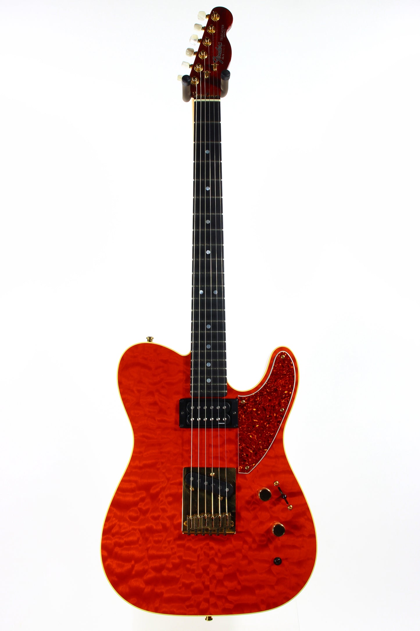 1992 Fender Custom Shop Set Neck Country Artist Telecaster QUILT Sunset Orange Transparent --VERY RARE TELE