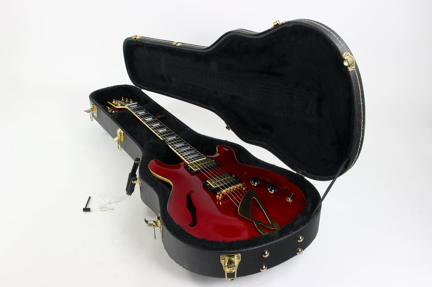 2001 Hamer USA Newport Pro Custom Ruby Red Jazz with Trapeze Tailpiece!