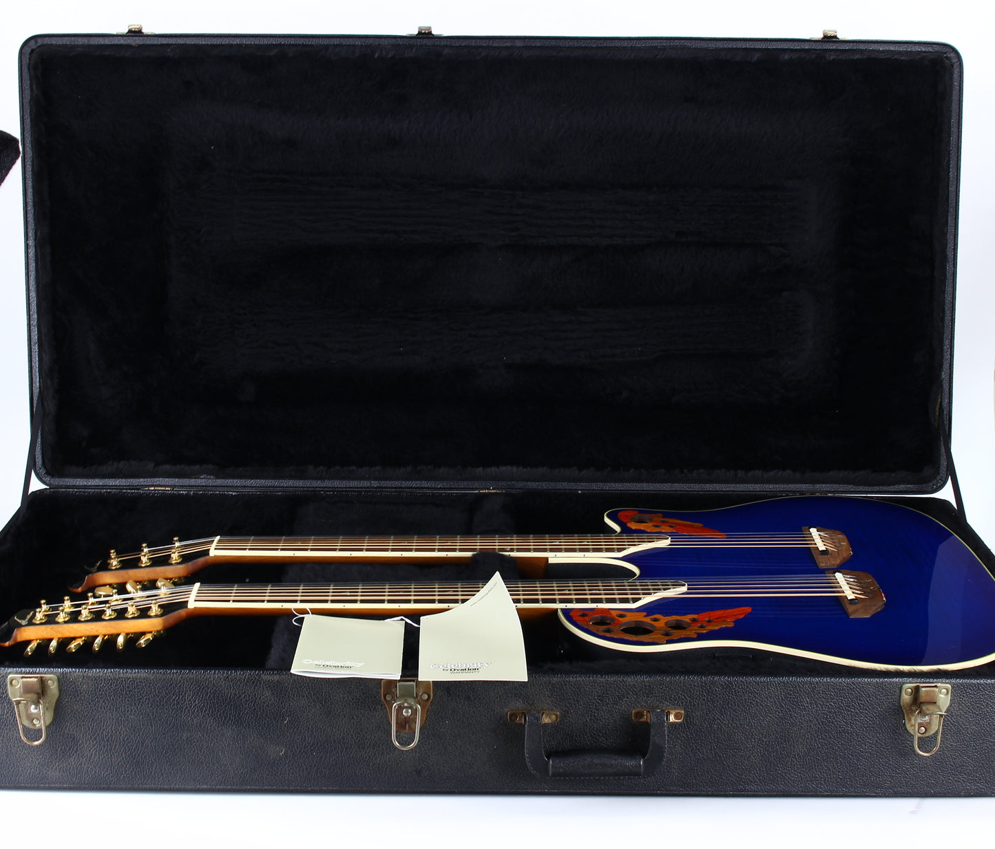 Ovation CSE225 Celebrity Double Neck Guitar | Uncommon Blue Burst Finish