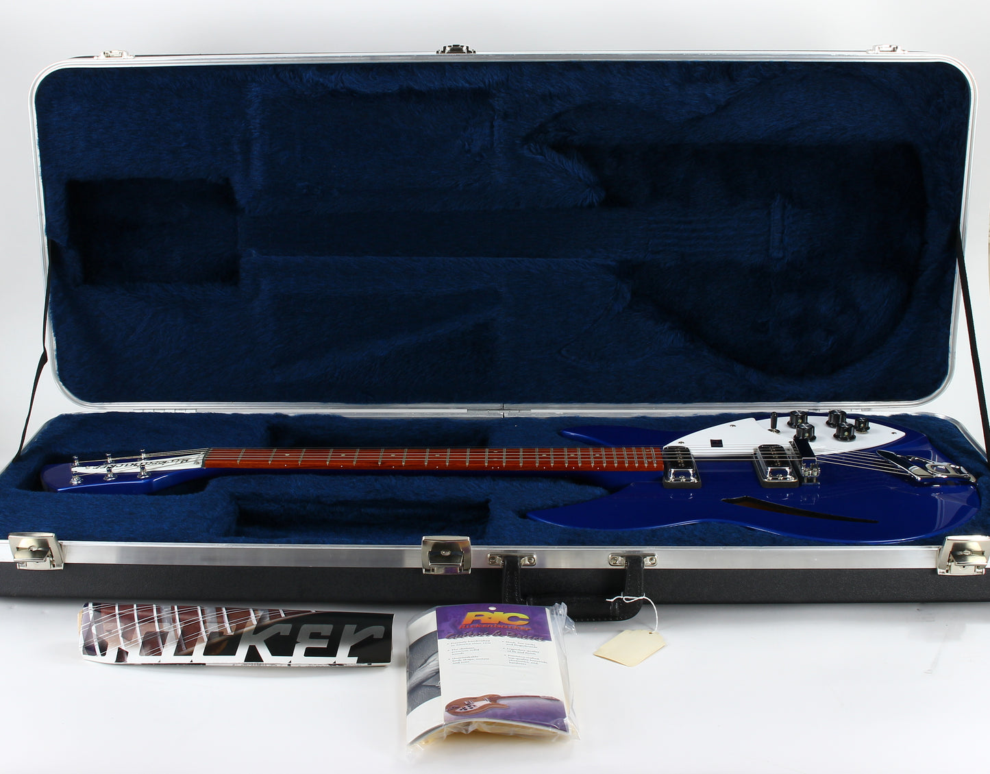 1998 Rickenbacker 330 Midnight Blue | Semi Hollow Electric Guitar, Earlier Lighter Mid Blue