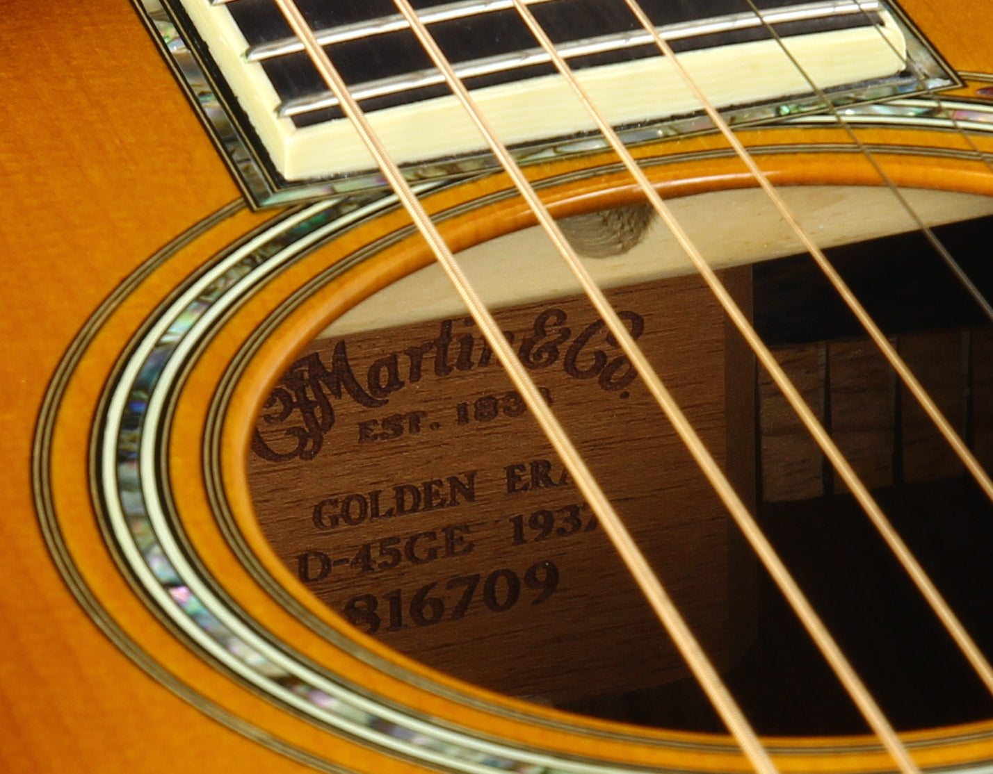 2001 Martin D-45 GE Golden Era Brazilian Rosewood - RARE Sunburst D-45GE Dreadnought, Adi Top d-28