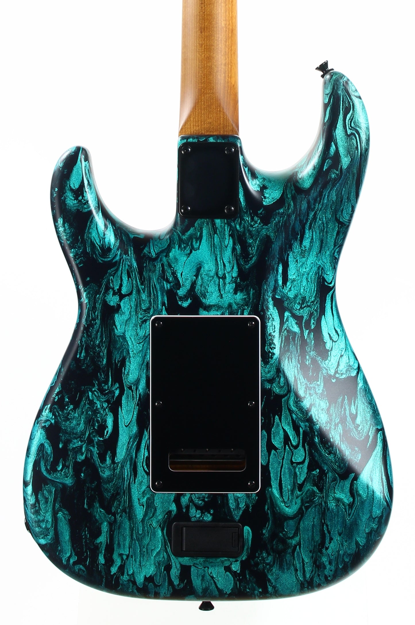 2023 James Tyler USA Studio Elite HD - Black Shmear w/ Turquoise Tint. Matching Dots, Roasted Neck!