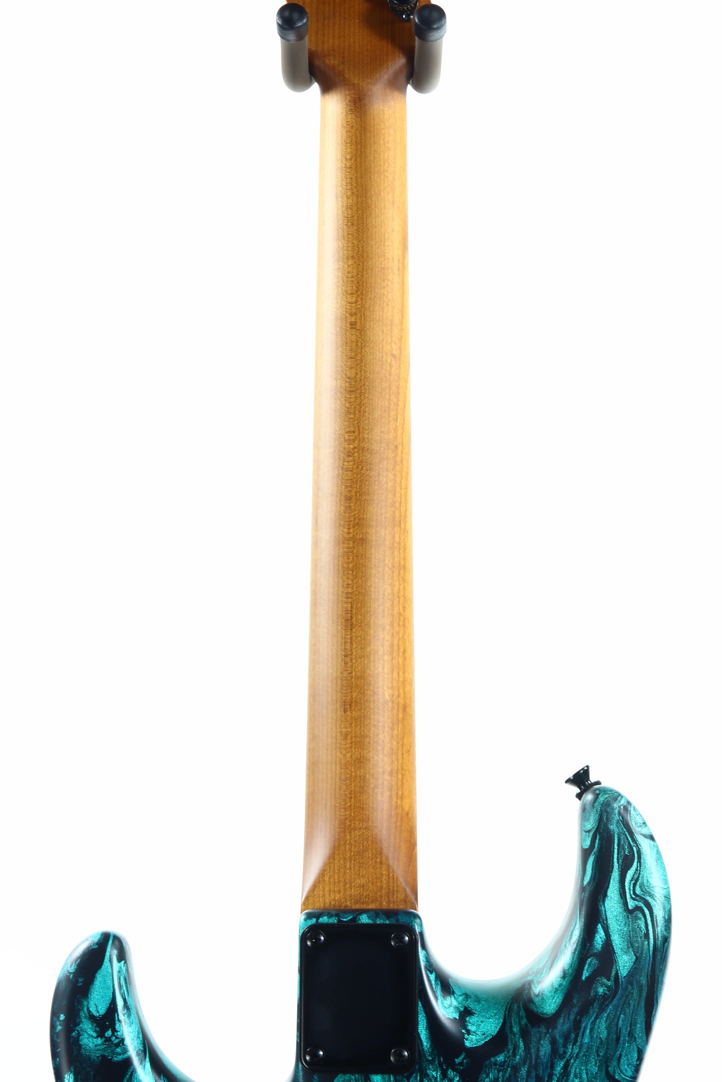 2023 James Tyler USA Studio Elite HD - Black Shmear w/ Turquoise Tint. Matching Dots, Roasted Neck!
