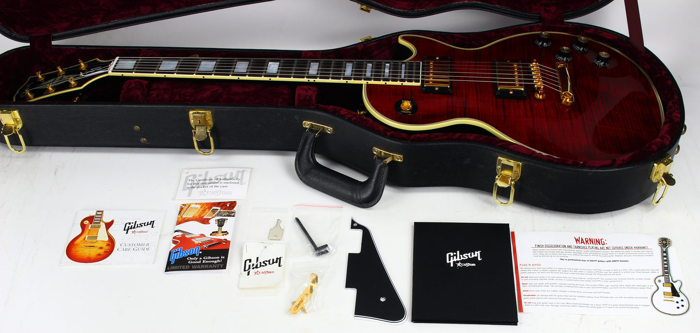 RED TIGER! Gibson Custom Shop 1968 Reissue Les Paul Custom - Figured, '68 Historic Flametop! Fire, Ebony Board!