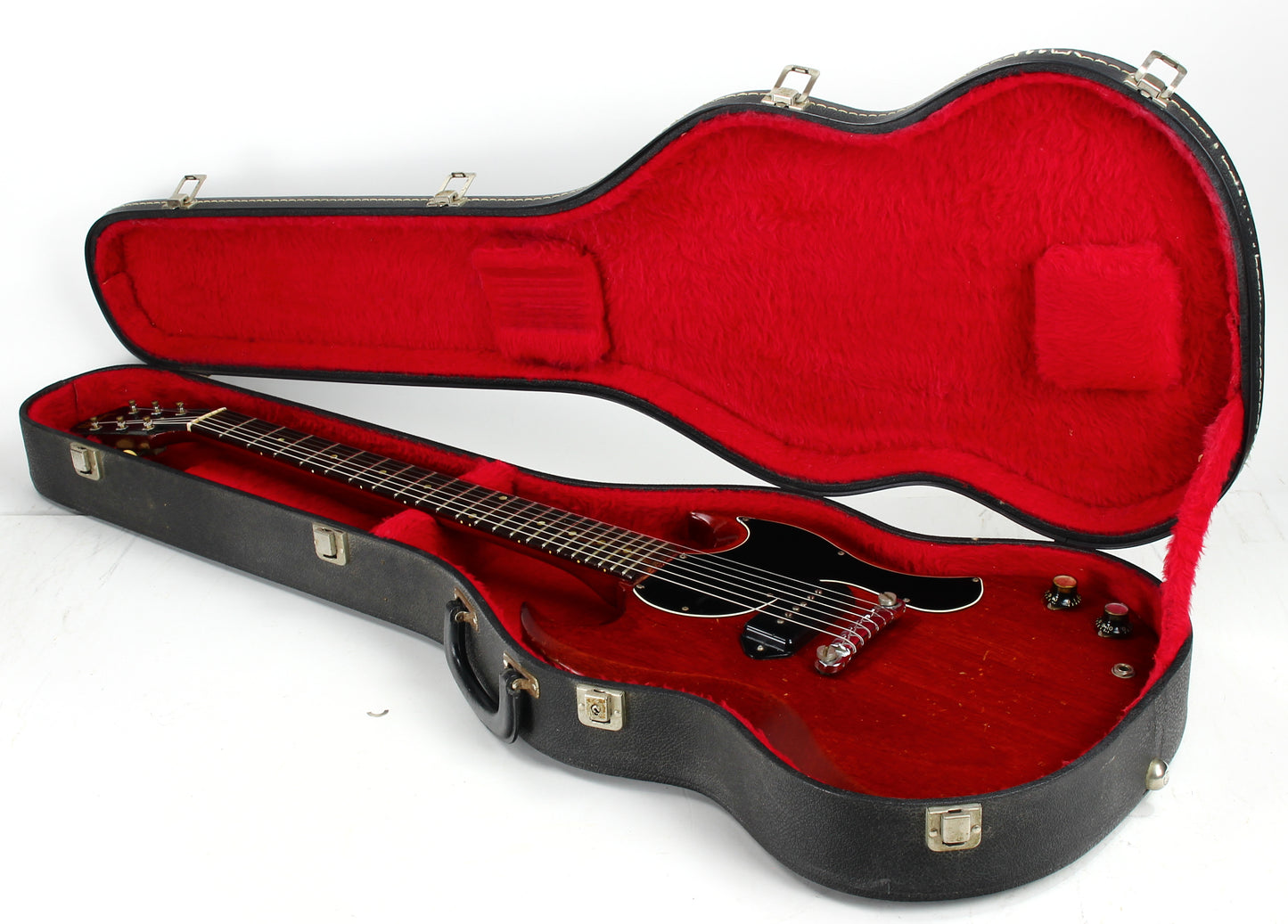 Early 1965 Gibson SG Jr. Junior WIDE NUT Cherry Red | No breaks, No refins Les Paul 1964 spec