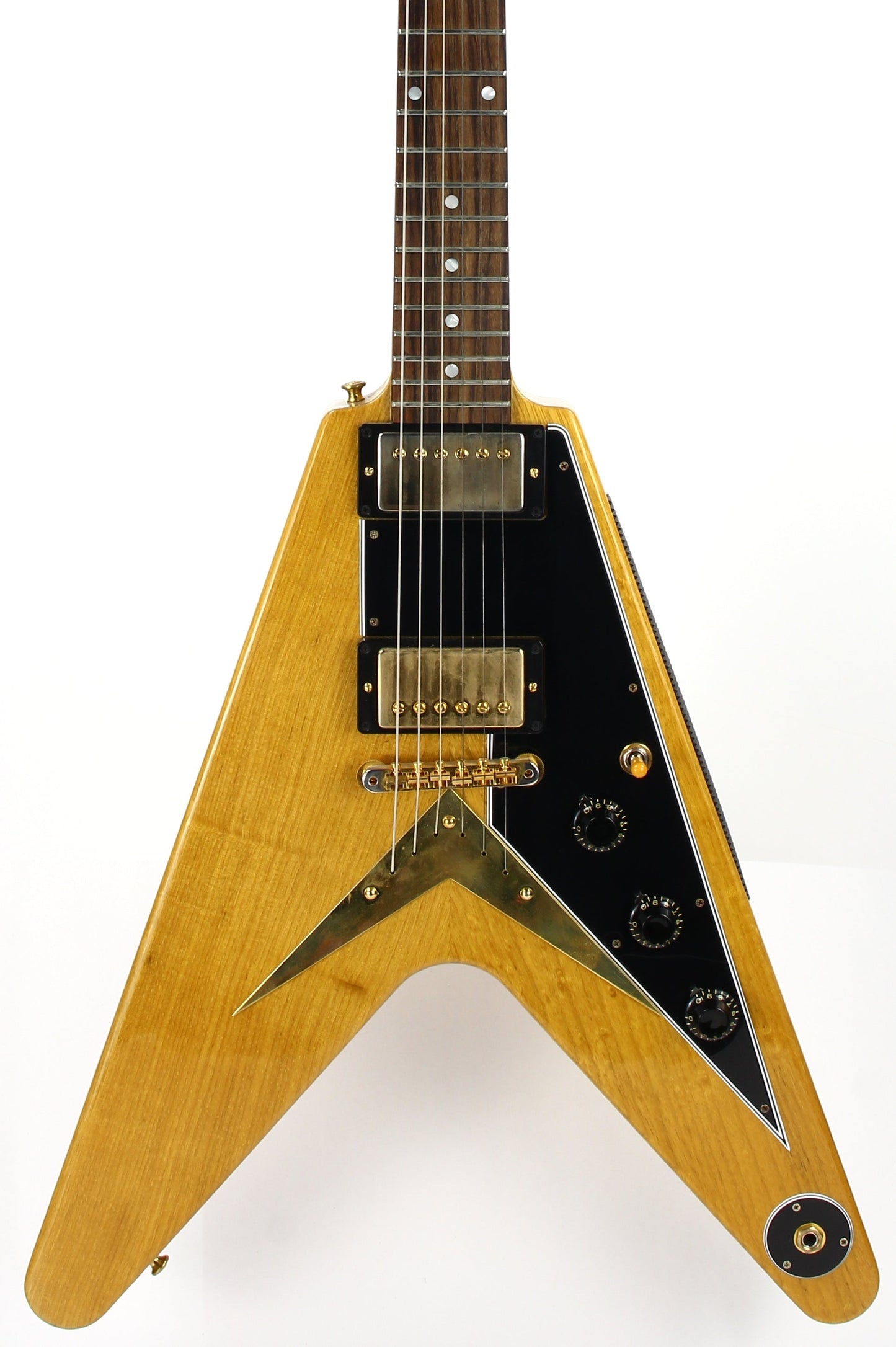 2022 Gibson Custom Shop Historic 1958 Korina '58 Flying V Reissue - Natural, Black Pickguard, SUPER LIGHT!