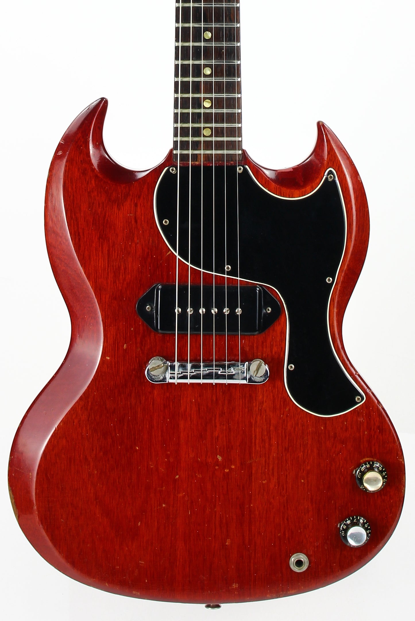 Early 1965 Gibson SG Jr. Junior WIDE NUT Cherry Red | No breaks, No refins Les Paul 1964 spec