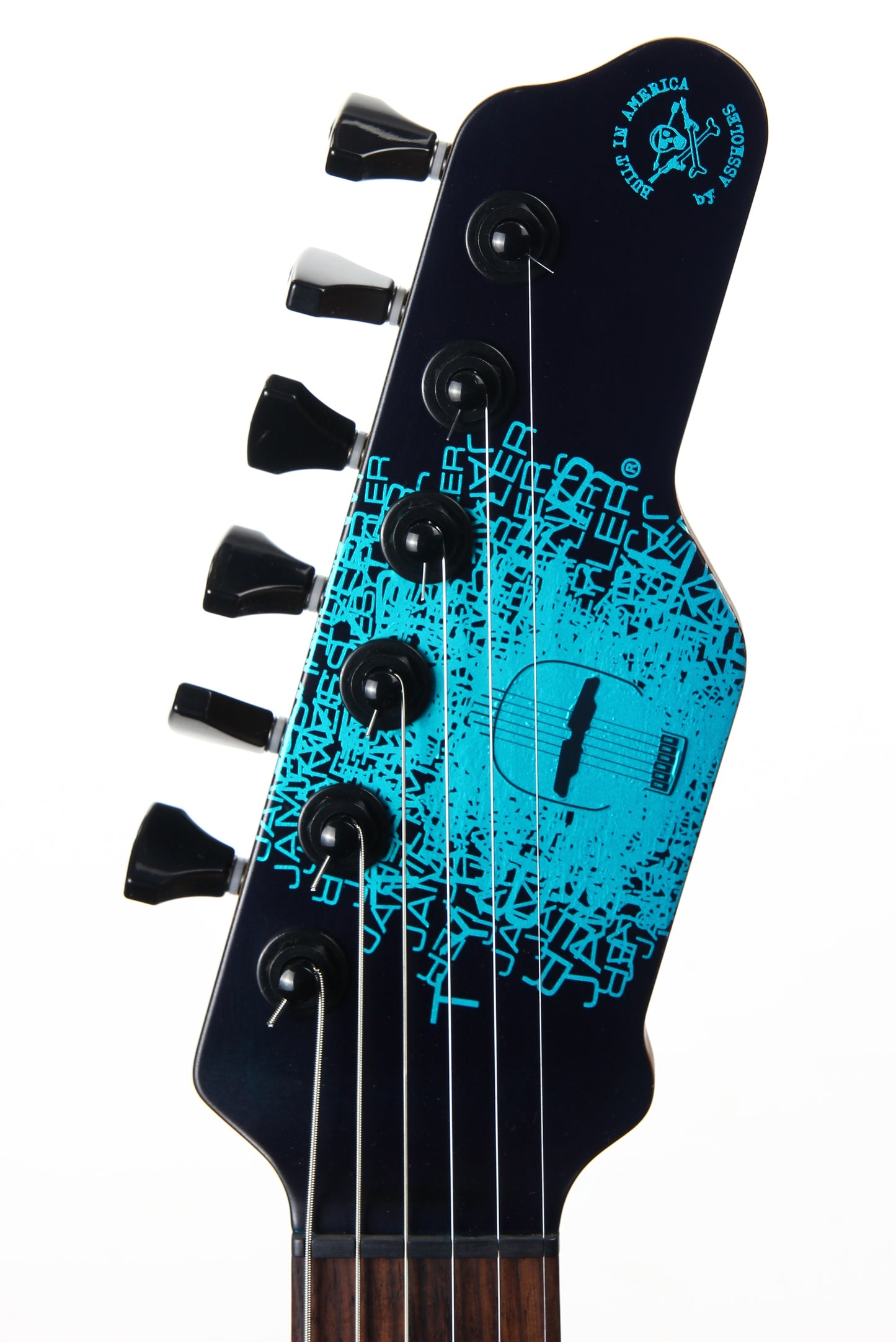 2023 James Tyler USA Studio Elite HD - Black Shmear w/ Turquoise Tint. Matching Dots, Roasted Neck!