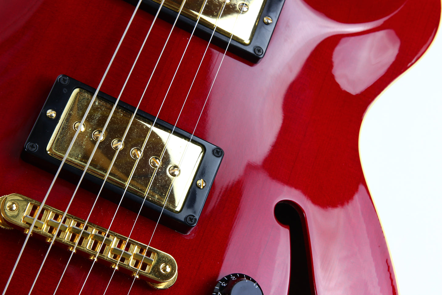 2001 Hamer USA Newport Pro Custom Ruby Red Jazz with Trapeze Tailpiece!
