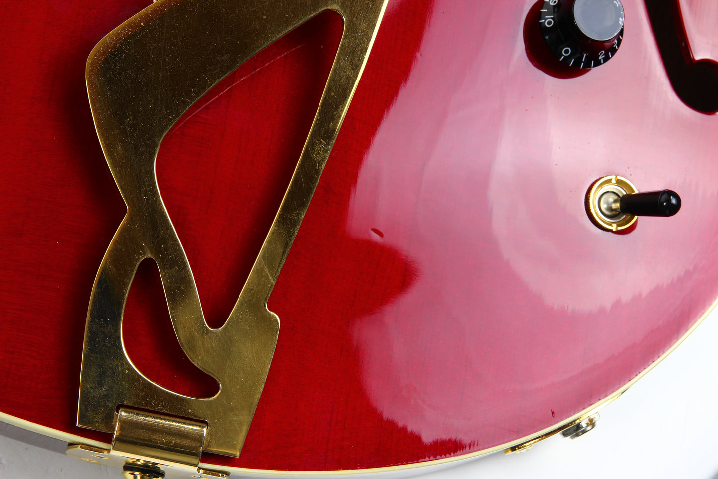 2001 Hamer USA Newport Pro Custom Ruby Red Jazz with Trapeze Tailpiece!
