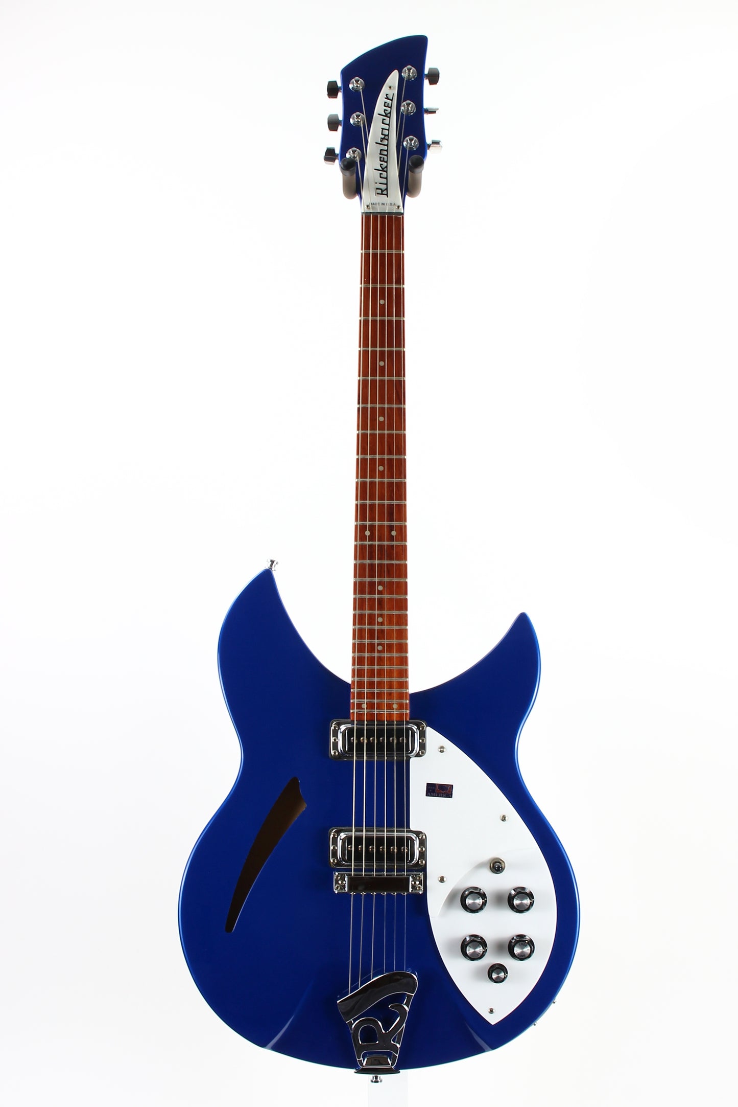 1998 Rickenbacker 330 Midnight Blue | Semi Hollow Electric Guitar, Earlier Lighter Mid Blue