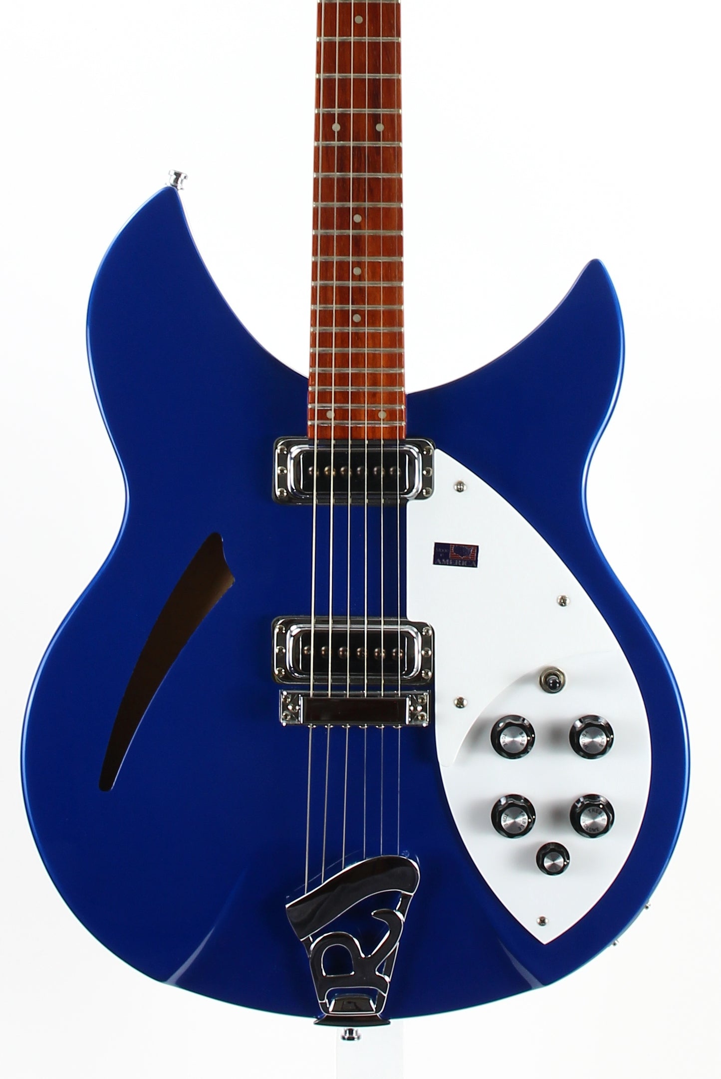 1998 Rickenbacker 330 Midnight Blue | Semi Hollow Electric Guitar, Earlier Lighter Mid Blue