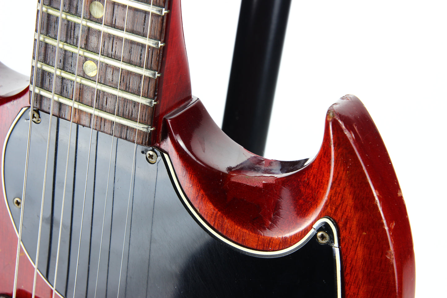 Early 1965 Gibson SG Jr. Junior WIDE NUT Cherry Red | No breaks, No refins Les Paul 1964 spec