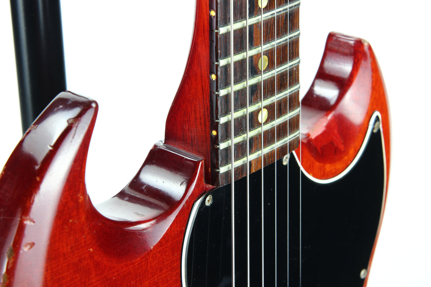 Early 1965 Gibson SG Jr. Junior WIDE NUT Cherry Red | No breaks, No refins Les Paul 1964 spec