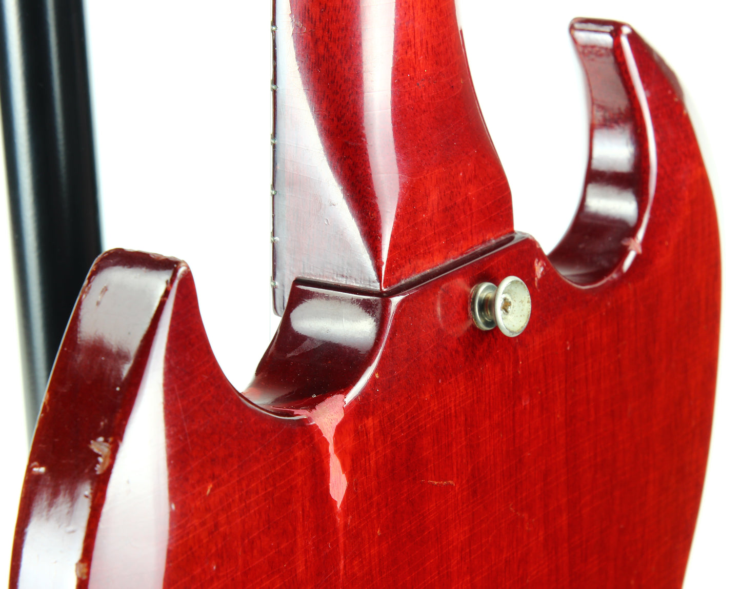 Early 1965 Gibson SG Jr. Junior WIDE NUT Cherry Red | No breaks, No refins Les Paul 1964 spec