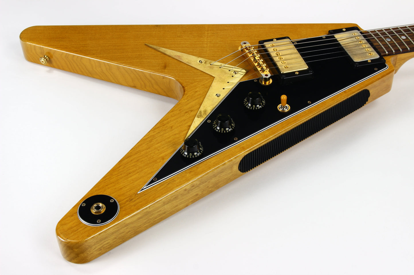 2022 Gibson Custom Shop Historic 1958 Korina '58 Flying V Reissue - Natural, Black Pickguard, SUPER LIGHT!