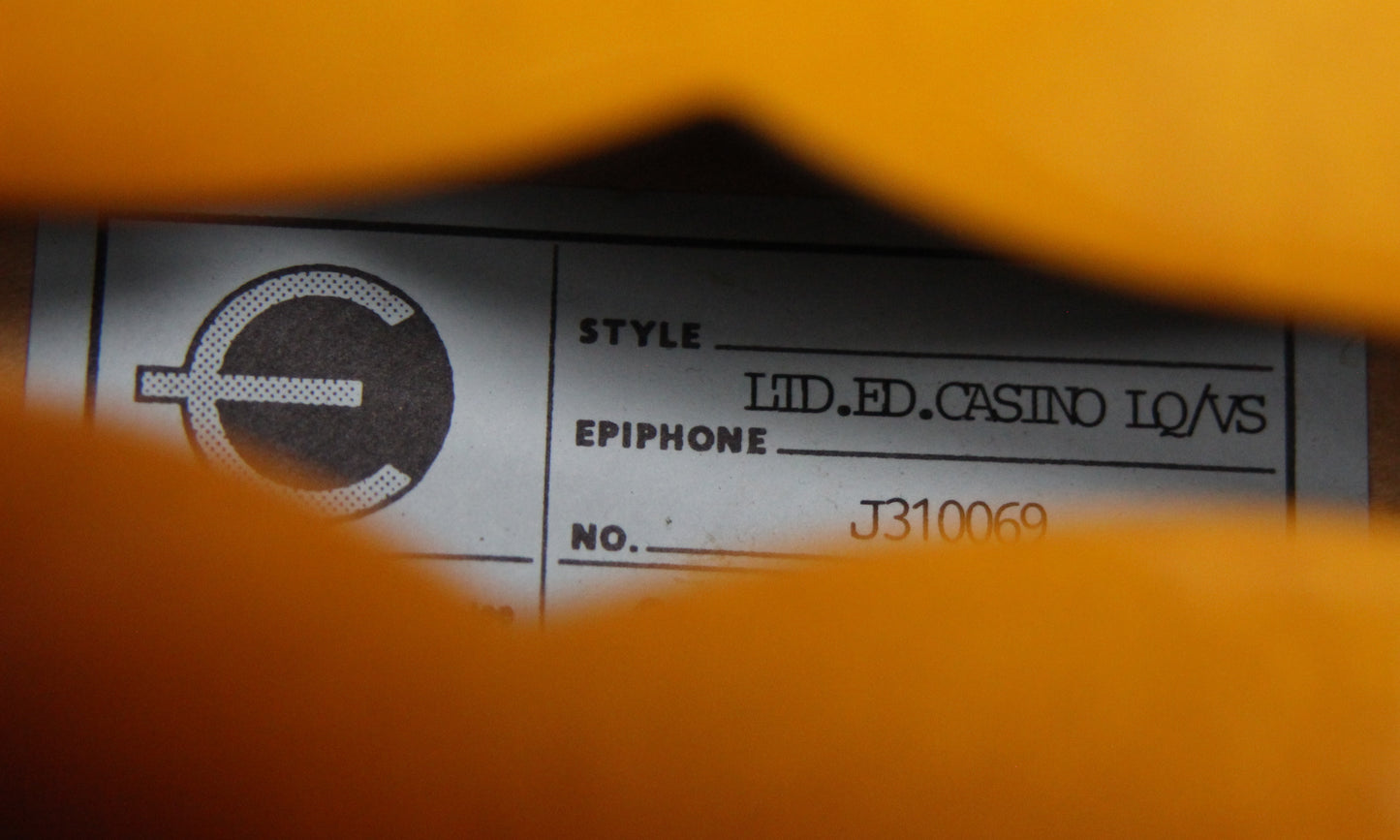 RARE! 2003 Epiphone Japan LTD Edition Casino LQ/VS - NITRO Lacquer Finish, Gibson P90's, Higher-Spec Elitist MIJ! 1965 65
